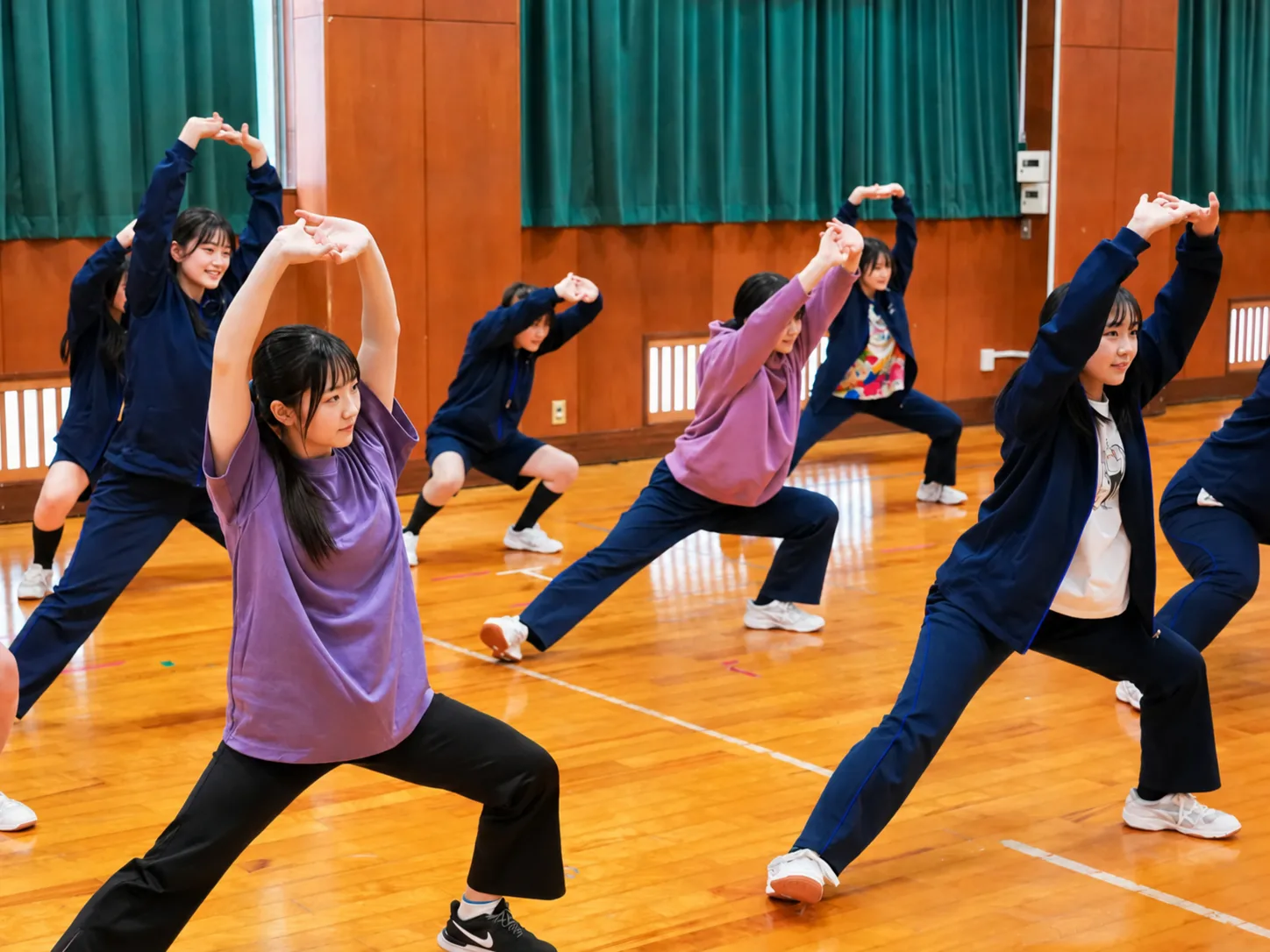 千葉県の高校でダンスレッスンを受ける芸能コース