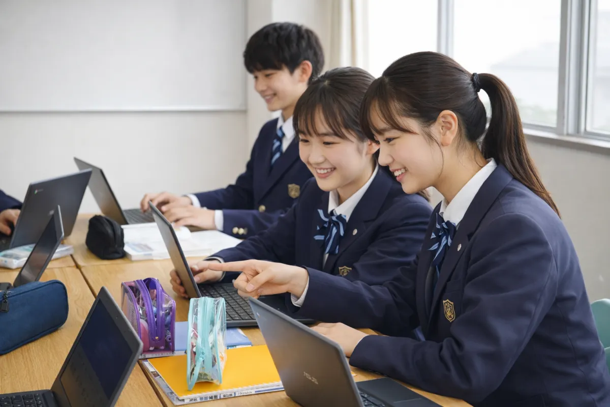 千葉学芸高等学校のタブレットを活用した学習サポート
